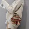 Kvällspåsar mode kvinnor boho strand sommar tofsels crossbody axel väska eleganta damer hand playa söta plånböcker och handväskor