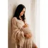 Abiti di maternità vestito Maternity Photography Props Lace Long Maxi Abites Baby Shower Chiffon Cuffe Abitazioni per le donne in gravidanza Photo Shoot