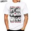 Herren-T-Shirts neue Sommermänner kurze Slve die große Welle von Subie Impreza Wrx Sti Print T-Shirt Lustiges Auto Design weißer Freizeitjunge T Top T240425