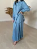 Abbigliamento etnico Ramadan a due pezzi Set di pantaloni camicia Donne musulmani camicetta musulman ensembles marocchina abito islamico kaftan
