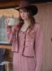 Casual Dresses Aigyptos Fall Winter Dress Women Vintage Elegant Slim Handmade virkade ärmlös Sling Wool Sticked Twist tröja