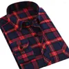 Men's Casual Shirts VFan Flannel Men Plaid 2024 Autumn Luxury Slim Long Sleeve Brand Formal Business Fashion Dress Warm E1203