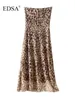 Abiti sexy urbani edsa da donna con stampa leopardo in tulle abito midi senza spalline da abiti lunghi in vita alta per la spiaggia estiva stylel2404