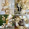 Party Decoration Boho Beige Balloon Garland With Sand White för Baby Shower Wedding Birthday Anniversary Engagement Decorations