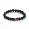 Strands Pulsera de piedra volcánica para hombres Madera de lava Beads Peeds Tibetan Buddha Muñeco de la muñeca Mujeres Joyas de joyas Nuevas pulseras