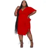 Casual Dresses Fat Women Plus Size Autumn Sexy Fashion Dress 4XL 3x