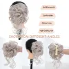 Chignon Lupu Synthetic Chignon Chaoting Curly Klauen Haarbrötchen knackig gefälschte falsche Haarband Schwanz für Frauen Haarstücke Blonde Schwarzbraun