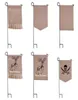 3146cm Bland Burlap Garden Flag DIY JUTE RUFFLES LIEN JOUR SORTE DÉCRAPE DE MAISON PORTABLE BANNIER PORTABLE 3 Styles3977218