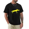 T-shirt per cani gialli da uomo maschile da uomo con camicie da allenamento da uomo vintage