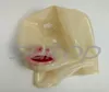 Party Masks Suitop Attached Mouthpiece And Nose Tube Transparent Adults039 Latex Hood Bdsm Made Of 04mm Thickness Natural Mate3636109