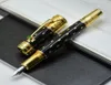 Limited Edition Elizabeth Fountain Pen Black Golden Silver Engrave met diamant inlay cap Business Office Supplies schrijven soepel 6936880