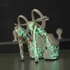 Dress Shoes Women Night Glow 17cm Fluorescent Bright Waterproof Platform Sandals Dance Sexy for Party and Fashion LFD-181-81 H240425