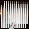 Velas cônicas sem chamas LED 6.5/11 Bateria operada por bateria Falsa Candlesticks Electric Long for Wedding Home Decor 240417