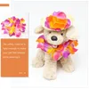 Vêtements de chien Hawaiian Prew chapeau de chemise décontractée accessoires de vêtements de fête à thème tenue po