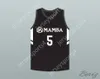 Nom nay personnalisé Mens Youth / Kids Alyssa 5 Mamba Ballers Black Basketball Jersey Version 3 Top cousée S-6XL