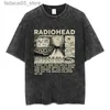Men's T-Shirts Radiohead T-shirt Classic Retro Rock Band Graphic T-shirt Extra Large High Quality Cotton Mens Hip Hop Street Clothing Short Sleeve T-shirt Q240425