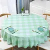 Table Cloth Nordic Style Plaid Tablecloth Cotton Linen Map For Desk Soft Cover Pendant Tea Pad Meal