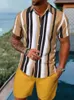 Ensembles de chemises pour hommes 3D Patchwork Patchwork Abèle à manches courtes Shorts de plage décontractés Summer Streetwear Vacation Hawaiian Suits Men 240420