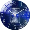 Horloges créatives de style européen horloges salon gratuitement horloge murale perforée ménage de chambre à coucher silencieuse quartz horloge murale numérique