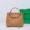 Luxurys feminino tecido Tote Real Leather Andiamo Bol