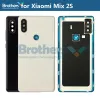 Ramar original batteribatteri för xiaomi mi mix2s mix 2s batteridörr med kameralinsglas bakåt bakre hus för m1803d5xa