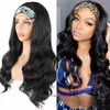 Perucas e peças de cabelo Wig Ice Silk Band Big Wave Long Curly Chemical Fiber Set para a cabeça Xuchang