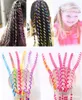 Saitenperlen Regenbogen Haar Wicklung Stick DIY Kinder Spiralfarbe Farbe Spulen Haare Curlers Diadas Braid Girl Curling Stick Braid4215011