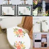 Autocollants muraux belles fleurs autocollant pour le réfrigérateur armoire en verre de toilette fenêtre de vitre de mariage