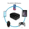 Chargers Orico 5 Ports USB -laadstation Dock met houder 40W 5V2.4A USB Multiport Fast Charger gratis gegevenskabel voor iPhone PC -tablet