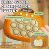 Decompression Toy Astronauts Pop Quick Push Bubbles Game Machine Children Fun Cartoon Puzzle Squeezing Decompression Fidget Toy Adults Kids Gifts d240425