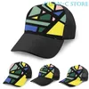 Ball Caps Abstract Mondrian 01 Basketball Cap Men Women Mode overal Black unisex volwassen hoed