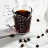 Tumblers 70/150ML Espresso Glass Cup Wooden Handle Measuring Milk Latte Jug Coffee Supplies Kitchen Mug Drinkware Double Bottom H240425