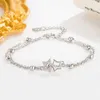 Chain 925 Sterling Silver Bracelet Pentagram Sugar Ball Bead Bracelet For Woman Engagement Wedding Charm Jewelry Gifts