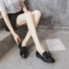 Casual Shoes British Female Black Flats Brogues Bow Loafers Women's 2024 Spring Summer Patent Leather Oxford For Woman