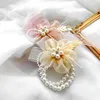 Braccialetti di fascino da damigelle rosa fiori da polso da ballo da ballo corsage anestetismo del braccialetto nastro nastro eleganti accessori per gioielli fatti a mano