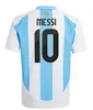24 25 Argentina Soccer Jerseys Messis Otamendi de Paul National Team målvakt Dybala Martinez Kun Aguero Maradona Football T Shirts 2024 Men Women Kits