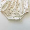 Rompers Summer Baby Bodysits Toddler Girls One Piece One Floral Cloth Fresant Girls Outfit H240425