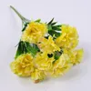 Decorative Flowers 11Head Artificial Flower Carnation Branch Home Decoration Solid Color Mother's Day Gift Wedding Arrangement Accessories