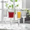 Tumblers 4pcs Transparante bekerbar whisky cocktail Champagne geschikt voor feestdecoratie handgemaakt gestreepte wijnglasdrankjes set H240425