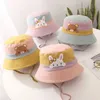 Caps chapeaux mignon dessin animé lapin bébé seau chapeau coréen ours baby garçons filles chapeau de soleil doux d'été