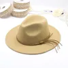 Wide Brim Hats Bucket Fedora Hat Suede Same Color Chain Large Edge Peach Heart Top 95cm brim Fashion Unisex Jazz 230825