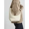 color to The Row genuine leather lychee New patterned bucket bag tote bag N/S part one shoulder portable womens bag BFVQ