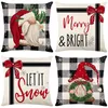 Cubiertas de almohadas de Navidad 18x18 de 4 decoraciones navideñas Decoración de vacaciones de invierno