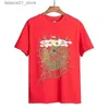 Herren T-Shirts Spider T-Shirt Männer Designer T-Shirt Nummer 55555 Sternschaumdruck hochwertige reine Baumwolle rosa Grün Frauen T-Shirts Trendy Paar Tee RQ240425