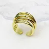 6Pieces Retro Metallic Gold Compated Rings Multi Design Simple Classic Personality Finger Sieraden Gift 4 240424