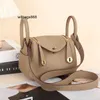 Women Handbag L 2024 new womens bag Lindi Bag Mini Leather One Shoulder Messenger Bag pillow bag versatile small bag Doctor Bag tide