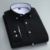 Męskie koszule Wysokiej jakości Mężczyźni moda wiosna jesienna forma formalna długie rękaw Sym Slim Fit Social Oxford Dress Shirt