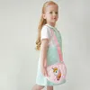 Прекрасные сумочки для формы сердца для девочек вышивая, детская сумка для плеча, девочка, мини -кошелек 240423