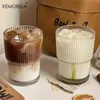 Tumbler 1/2pcs Kaffeeglas Tassen Stapelbare Glaswaren transparente Cocktail -Soda -Wassersaft -Tassen Tasse geeignet für Home Bar Partys H240425