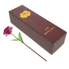 Decorative Flowers Blooming Lacquered 24K Gold Roses Plated Real Rose Birthday Valentine's Day Anniversary Mother's Gift With Souvenir Bag